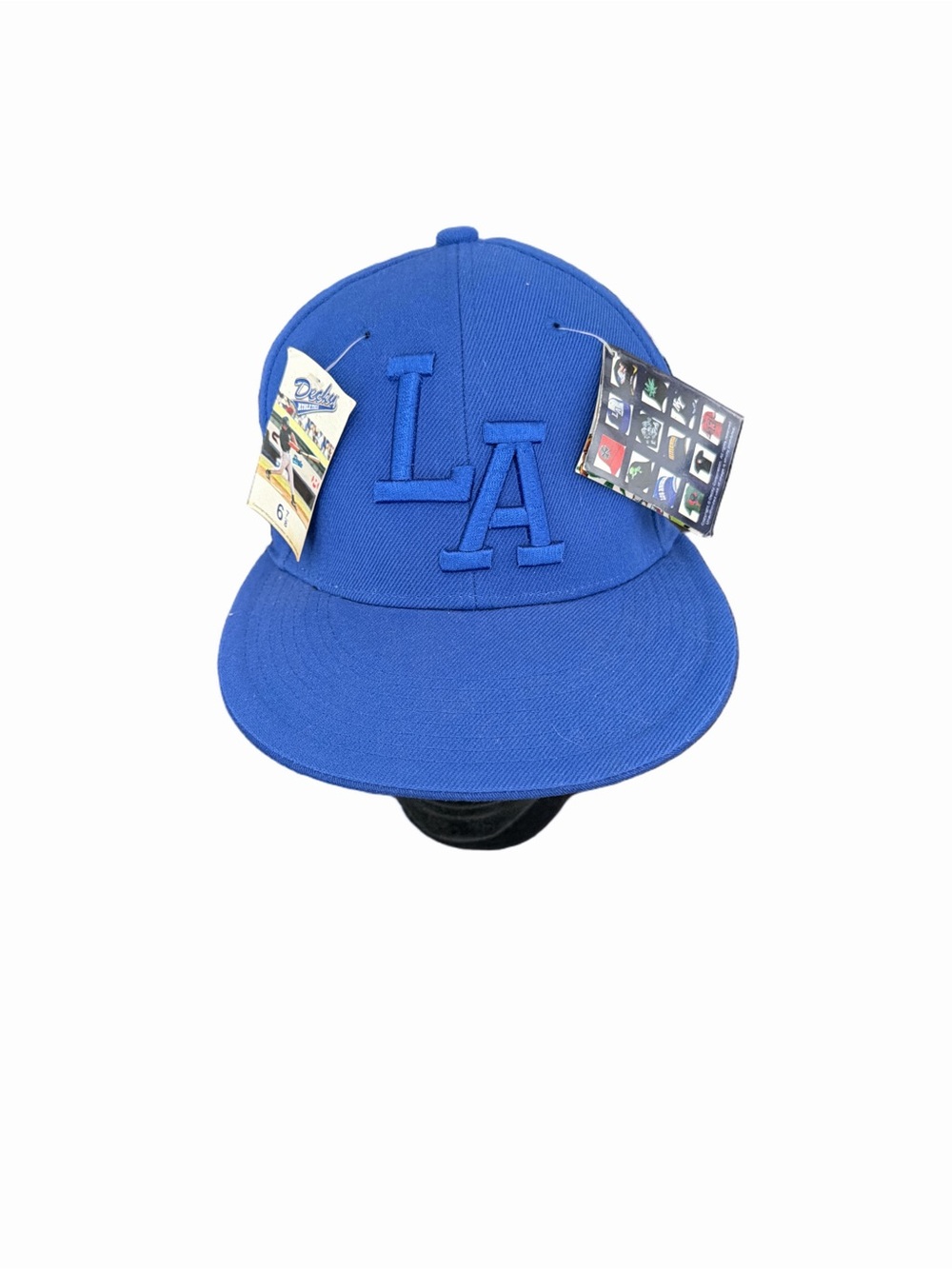 NWT Decky Collectibles Royal Blue LA Embroidered Baseball Cap. Size 6 7/8